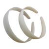 10 Pieces Plastic Headbands Simple Hair Hoop DIY Hair Band Accessories 25mm Wide No Teeth Plain Headbands Craft Plastic Headbands for DIY Hair Accessories, White view 1
