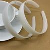 10 Pieces Plastic Headbands Simple Hair Hoop DIY Hair Band Accessories 25mm Wide No Teeth Plain Headbands Craft Plastic Headbands for DIY Hair Accessories, White view 4