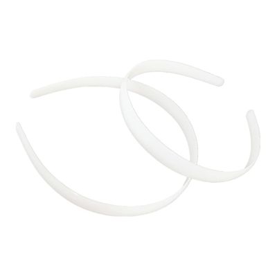 10 Pieces Plastic Headbands Simple Hair Hoop DIY Hair Band Accessories 15mm Wide No Teeth Plain Headbands Craft Plastic Headbands for DIY Hair Accessories, White