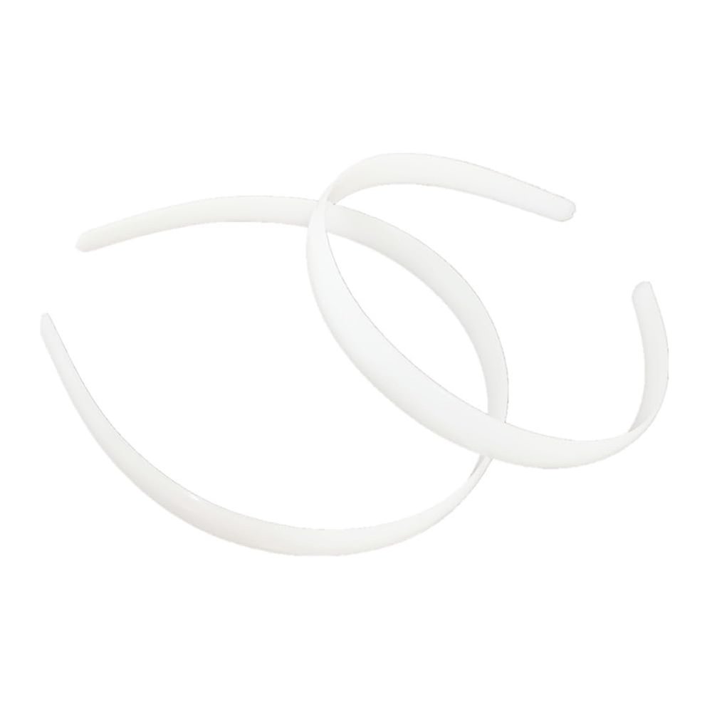 10 Pieces Plastic Headbands Simple Hair Hoop DIY Hair Band Accessories 15mm Wide No Teeth Plain Headbands Craft Plastic Headbands for DIY Hair Accessories, White