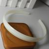 10 Pieces Plastic Headbands Simple Hair Hoop DIY Hair Band Accessories 15mm Wide No Teeth Plain Headbands Craft Plastic Headbands for DIY Hair Accessories, White view 2