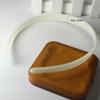 10 Pieces Plastic Headbands Simple Hair Hoop DIY Hair Band Accessories 15mm Wide No Teeth Plain Headbands Craft Plastic Headbands for DIY Hair Accessories, White view 3