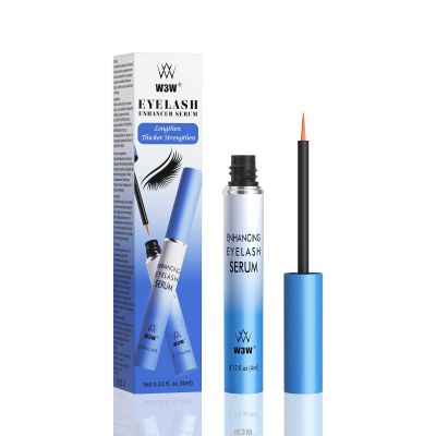 W3W Eyelash Growth Serum for Longer, Thicker Lashes Peptide & Botanical Lash Enhancer with Myristoyl Pentapeptide-4, Helichrysum & Angelica Root Extract Natural Lash & Brow Serum (4ml)