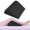 HOMBYS Wedge Bolster Pillow for Legs,Knee Wedge Pillow for Massage Table,Triangle Massage Bolsters for Under Legs,PU Leather Waterproof Foam Tatoo Pillow (Black) view 1