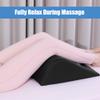 HOMBYS Wedge Bolster Pillow for Legs,Knee Wedge Pillow for Massage Table,Triangle Massage Bolsters for Under Legs,PU Leather Waterproof Foam Tatoo Pillow (Black) view 2