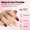 UNA GELLA Oval Round Nail Tips Half Matte 504pcs Short Oval Round Gel Nail Tips Easily Nail Extension for False Fake Acrylic Press On Nails, 12 Sizes Short Gelly Tips view 3