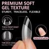 UNA GELLA Oval Round Nail Tips Half Matte 504pcs Short Oval Round Gel Nail Tips Easily Nail Extension for False Fake Acrylic Press On Nails, 12 Sizes Short Gelly Tips view 4
