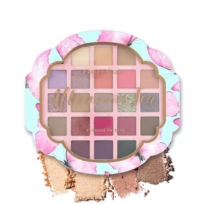 Profusion Cosmetics Afternoon Tea 21 Shades Eyeshadow Palette - Highly Pigmented with Matte & Shimmer Finishes, Blendable Texture for creating Natural to Dramatic Looks, Travel-Friendly Makeup