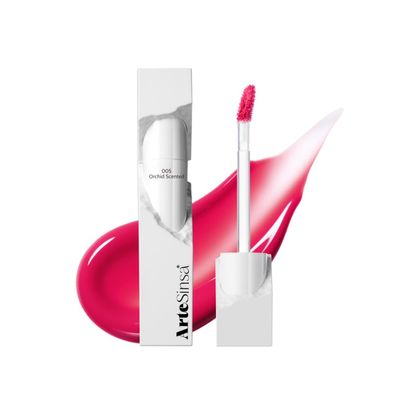 ArteSinsa Dewy Fit Tint  8 Colors | Non-Sticky, Buildable Shine with Vivid Color | Long-Lasting & Moisturizing for a Plump, Glossy Finish | K-Beauty Lip Color (#005 Orchid Scented, 0.1 Fl Oz)