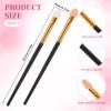 Jeffdad 20Pcs Long Eyeshadow Applicators Sponge Eyeshadow Brush Sets, Reusable Eyeshadow Sponge Applicator Brush Professional Makeup Brushes Tool for Women(Gold Black Pole) view 3