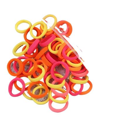 YLNING hair ties 50/100PCS/Set Girls Small 3cm Elastic Hair Bands Colorful Children Nylon Scrunchie Headband Kid Ponytail Holder Hair Accessories hair bands (Color : Multiple 7, Size : 50PCS)