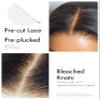 LUVME HAIR 14 Inch Yaki Straight Human Hair Wigs Pre Cut 5x5 Glueless HD Lace Closure Wig Pre Plucked Natural Black view 3