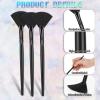 Hariendny 12 Pieces Soft Facial Fan Brush Face Mask Acid Applicator Blush Makeup Brush Cosmetic Tool for Mud Cream(Black) view 2