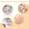 20Pcs Soap Bags Handmade Soap Bubble Mesh Bags Exfoliating Soap Saver Pouch Net Bags with Drawstring Body Facial Cleaning Tool for Bath & Shower (Multicolor) view 3