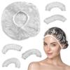 100 PCs Shower Caps for Women Disposable  Plastic Hair Cap for Salon, Spa, Travel, and Home Use  Waterproof, Comfortable, Lightweight, and Secure Disposable Shower Caps for Women Hair Protection view 1