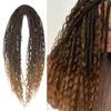 KRALER 24 Inch Mixed DE Dreadlock Extensions Sets, 3 in 1 20 Strands Synthetic Double Ended Dreads Extensions, Ombre Brown Hippie Crochet Dreads Style for Girls view 1