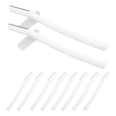 Healvian 10pcs Eyebrow Portable Shaver Tool for Facial Hair Trimming Safe Easy Use Eyebrow Trimmer for Men and Women for Daily Grooming and Travel