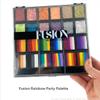 Fusion Body Art | Face Painting and Glitter Palette - 12 Split Cakes & 12 Glitter Creams - Rainbow Party view 2
