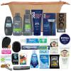 Convenience Kits International Mens Super Premium 34 PC Travel Kit Featuring: Travel-Size Hair Care Products Plus Face, Body, Oral Care, Travel Essentials in Large Canvas Toiletry Bag (Khaki) view 1