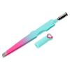 MUSISALY Eyebrow Grooming Tool Stainless Tweezers Trimmer Brush in Gradient Blue-pink for Eyebrow Shaping and Eyelash Care view 1