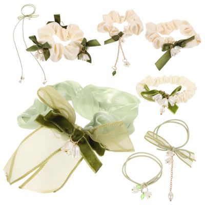 MUSISALY 8pcs High Elasticity Hair Ties with Cute Designs Durable Ponytail Holders and Scrunchies for Women Versatile Hair Accessories for Stylish Hairstyles