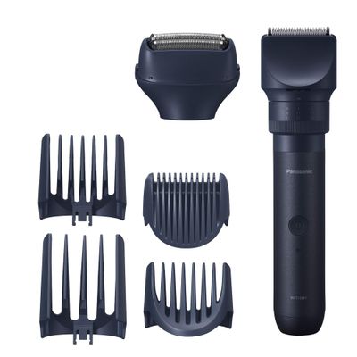 Panasonic MultiShape Defined Trim and Shave Kit, with Beard, Hair and Body Trimmer and Adjustable Trim Dial, 3-Blade Mens Electric Razor, Easy-Clean Customizable Grooming Kit - ER-Defined