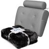Everlasting Comfort Luxury Bath Pillow & Plush Throw Blanket Bundle - Ultimate Relaxation & Cozy Comfort - Home Spa Experience view 1