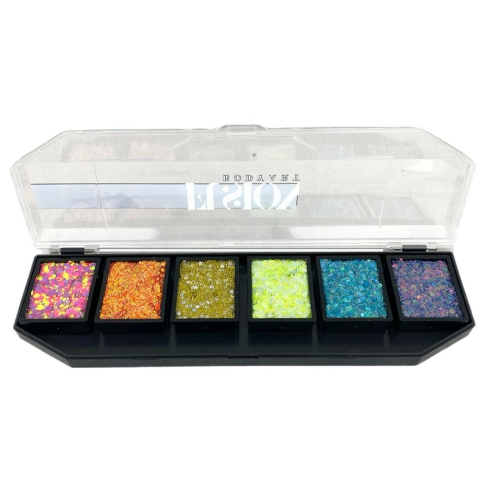 Fusion Body Art | 6 Colour Glitter Cream Palette - Fiesta Sparkles