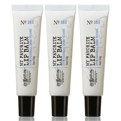 C.O. Bigelow My Favorite Lip Balm Tubes, Pack of 3 Bulk Lip Balm Tubes with Shea Butter & Jojoba Oil, 0.5 oz