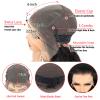 13x6 HD Transparent Lace Front Wigs Human hair Pre Plucked 200% Density Brazilian Water Wave Frontal Wigs Human Hair with Baby Hair Natural Hairline Natural Black Color 28 Inch view 4