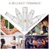 4-in-1 Bikini Trimmer for Women, Electric Razor Shaver for Face, Body, Wet & Dry Use, Hair Removal, USB Rechargeable (White) view 3