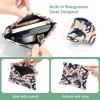2 Pcs Pocket Cosmetic Bag, Chinese Dragon Cloud Pattern Self-Closing Shrapnel Makeup Bag No Zipper Small Makeup Pouch for Mini Travel Storage for Cosmetics Headphones Jewelry Organizer view 3