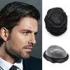 Toupee for Men Men's Toupee Human Hair Replacement System Full Poly Thin Skin Mens Hairpieces Injected PU Mens Toupee Human Hair System Protesis Capilar8x10-110% density#1 Jet Black view 1