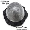 Toupee for Men Men's Toupee Human Hair Replacement System Full Poly Thin Skin Mens Hairpieces Injected PU Mens Toupee Human Hair System Protesis Capilar8x10-110% density#1 Jet Black view 3