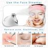 Kingsmile Facial Steamer, 3 in 1 Face Steamer for Facial,Compact NanoSteamer with Aromatherapy,Face Humidifier - Adjustable Nozzle, Warm Mist Steamer for Home SPA, Stainless Steel Skin Kit & Headband view 3