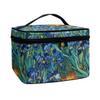 GLUDEAR Women Teen Girls Cute Print Makeup Bag Small Travel Cosmetic Bags Medium Pouch Toiletry Bag,Blue Iris view 1