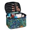 GLUDEAR Women Teen Girls Cute Print Makeup Bag Small Travel Cosmetic Bags Medium Pouch Toiletry Bag,Blue Iris view 2