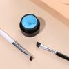 NinthAvenue Basics Eyeliner Brushes, Portable Black White Flat Eyebrow Brush Eye Liner Brush Make Up Tool for Eyeliner Eyeshadow Eyebrow(#12Double head S) view 2