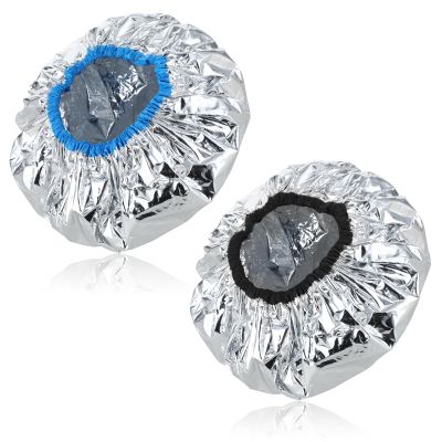 2 Pcs Aluminum Foil Deep Conditioning Hair Cap Reusable Heat Cap For Deep Conditioning Thickened Hair Cap for Oil Treatment Heated Shower Cap Processing Caps for Hair Dye Cap for Home and Salon Use