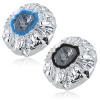 2 Pcs Aluminum Foil Deep Conditioning Hair Cap Reusable Heat Cap For Deep Conditioning Thickened Hair Cap for Oil Treatment Heated Shower Cap Processing Caps for Hair Dye Cap for Home and Salon Use view 1