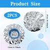 2 Pcs Aluminum Foil Deep Conditioning Hair Cap Reusable Heat Cap For Deep Conditioning Thickened Hair Cap for Oil Treatment Heated Shower Cap Processing Caps for Hair Dye Cap for Home and Salon Use view 3