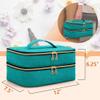 BAFASO Essential Oil Storage Case Holds 40 Bottles (5ml-30ml), Essential Oil Organizer with Tool Storage Sections (Bag Only), Teal view 4