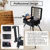 22in Portable Makeup Station Rolling Makeup Case with Mirror & Light Professional Makeup Train Case Adjustable Height Cosmetic Trolley for Makeup Artist Hairstylist Home Nail Salons view 4