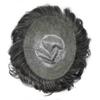 Toupee for Men Men's Toupee Human Hair Replacement System Full Poly Thin Skin Mens Hairpieces Injected PU Mens Toupee Human Hair System Protesis Capilar8x10-110% density#1B20#1B Off Black+20% Grey view 4