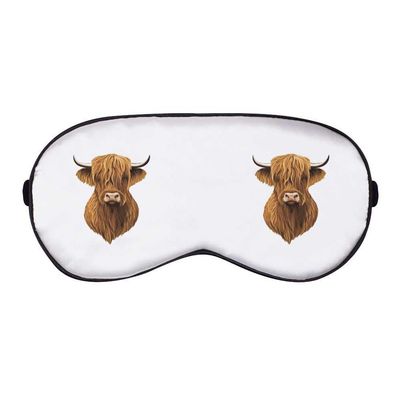 Azeeda 'Highland Cow Head' Sleep/Travel Eye Mask (EY00023350)