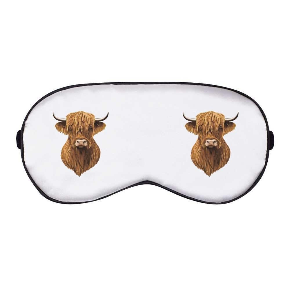 Azeeda 'Highland Cow Head' Sleep/Travel Eye Mask (EY00023350)