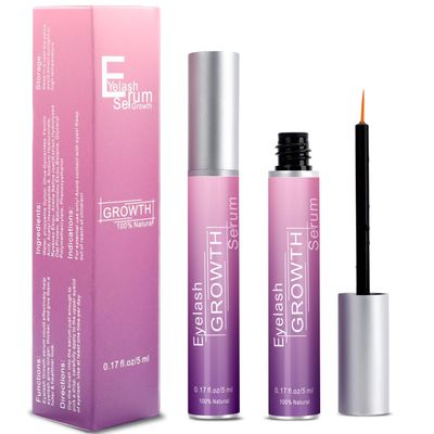 Aomock Eyelash Growth Serum for Longer Fuller Thicker Lashes & Brows, Premium Lash Boost Enhancer, 5ml
