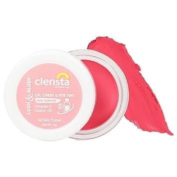 NinthAvenue Basics PUB Lip Cheek Tint - Pink Forever, with Goodness of Vitamin E & Castor Oil, Nourishes & Hydrates Dry Chapped Lips, Blush 5 G