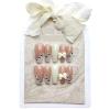 ZIIVIEVS Milk White Butterfly Handmade Wearing Party A Diamond French Medium Length Wearable Nail Panel False Nail 10pcs (Size : L) view 1