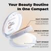 Lamel Smart Skin Silk Compact Powder - Long Lasting Pressed Finishing Powder - Oil Control Makeup, Suitable for Dry Skin, Lightweight Formula - 403 Ivory 0.28 oz view 2